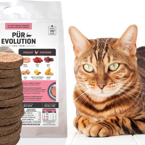 #PE1011 Nourriture crue pour chat Poulet PUR EVOLUTION