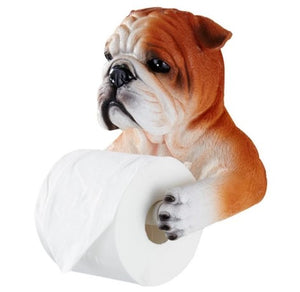 #AE0004 Porte papier de toilette en forme de chien